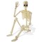 BOO BOX 74" Franken Skeleton, Life Size Posable Scary Halloween Skeleton Decoration for Outdoor, Porch, or Yard